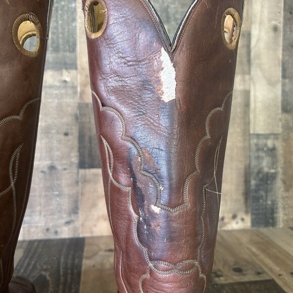Tony Lama Vintage Gold Label Buckaroo Western Cowboy Boots Mens 11.5 D - Picture 12 of 12